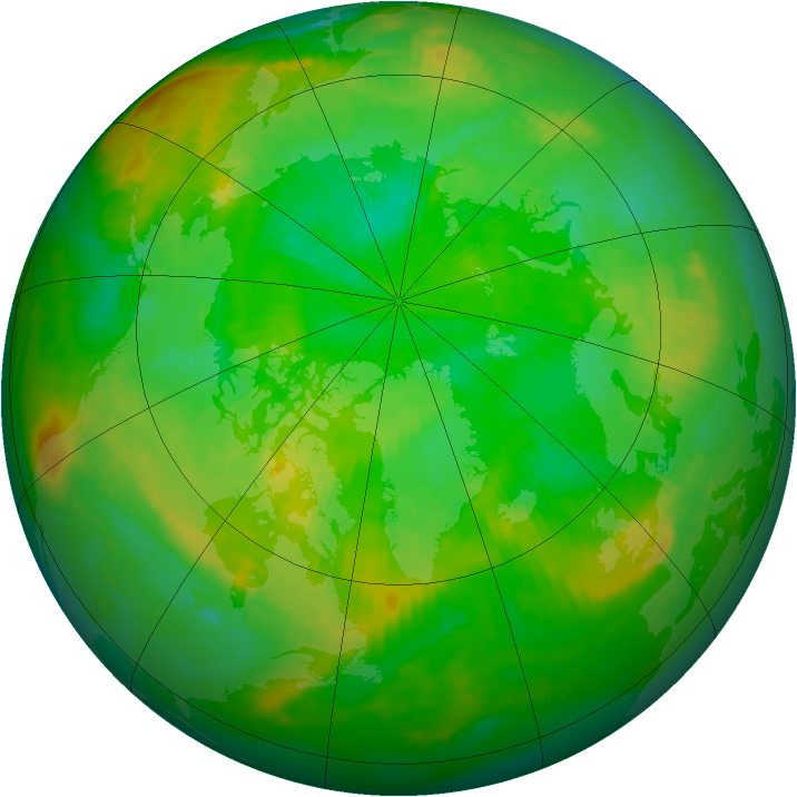 Arctic ozone map for 17 July 1987